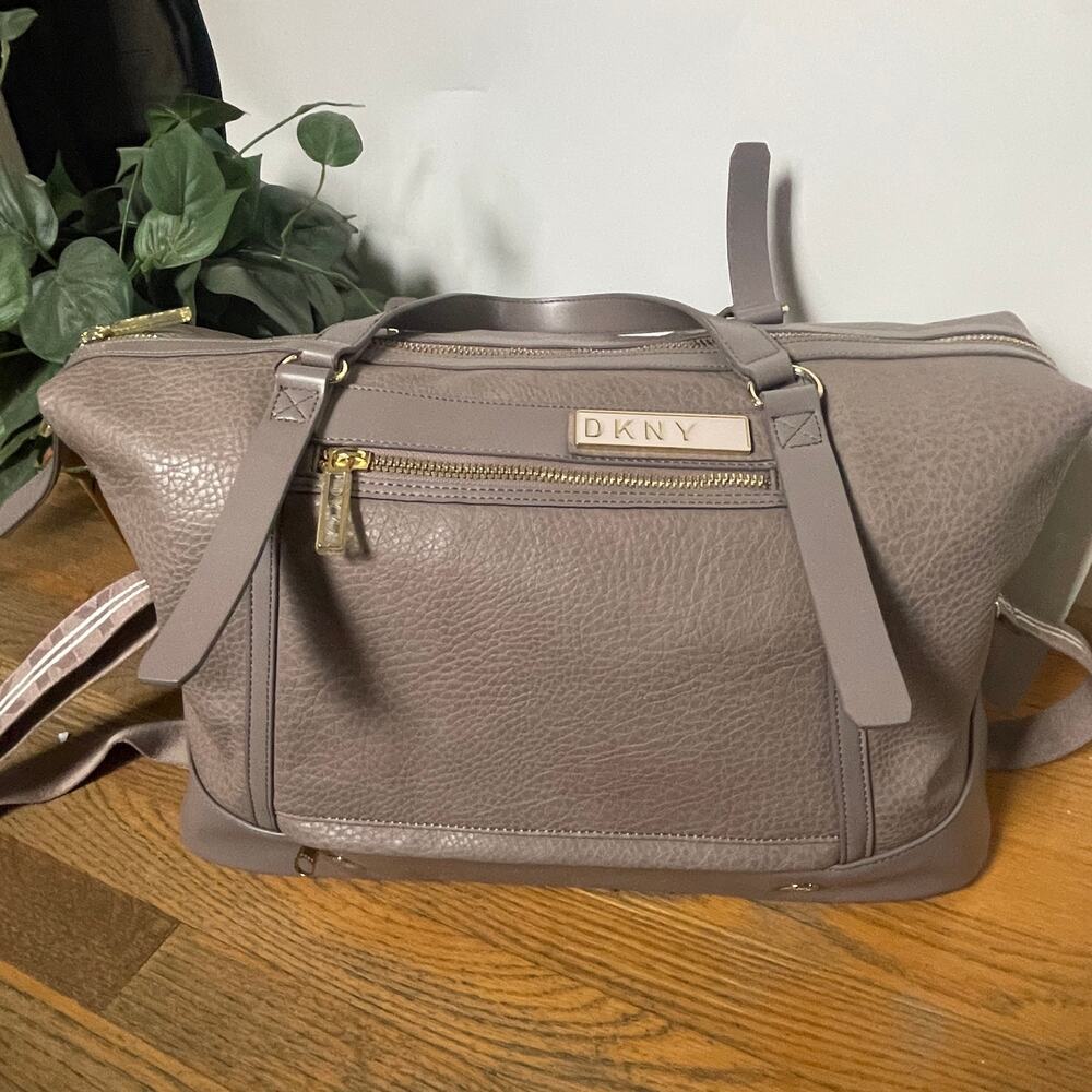 DKNY Rapture Weekender Boarding Bag in Taupe Faux Leather - Picture 2 of 16